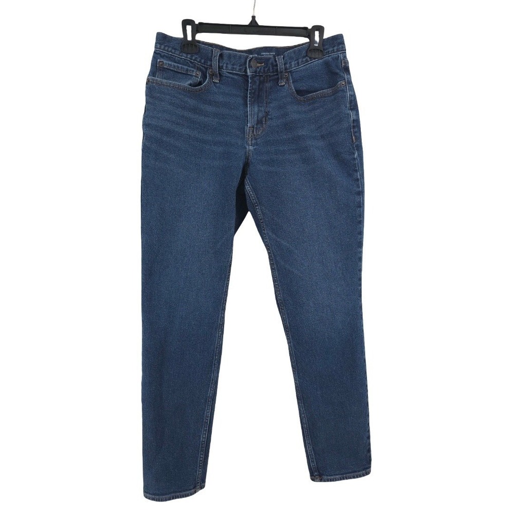Old Navy Athletic Taper Built In Flex Mid Rise Dark Wash Jeans Mens 32x32